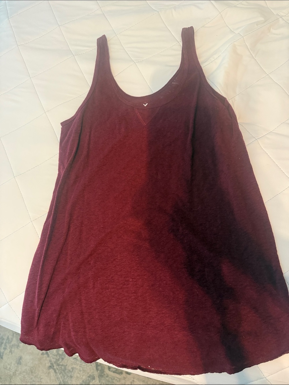 American Eagle Outfitters Burgundy Scoop Neck Tank